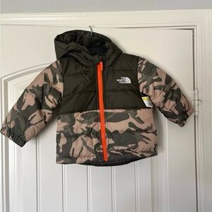 The North Face Kids Camo Puffer Jacket - Green and Brown
